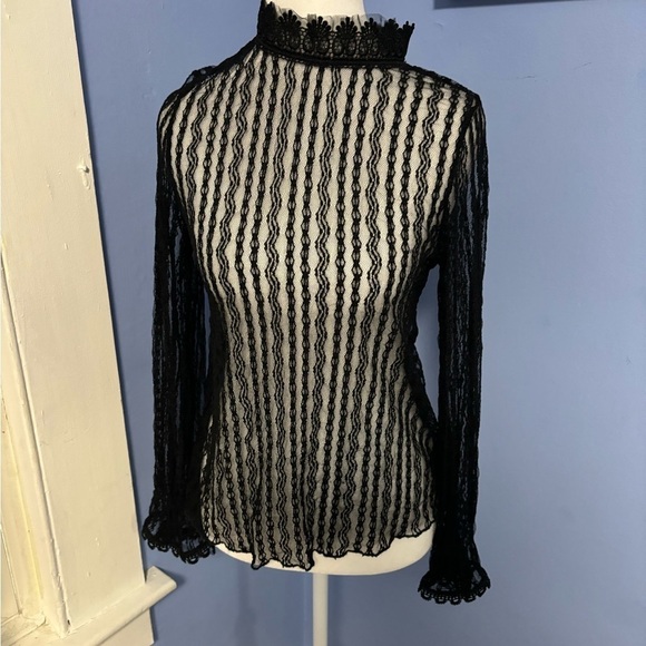 blashe Tops - Elegant Black Lace Women's Top